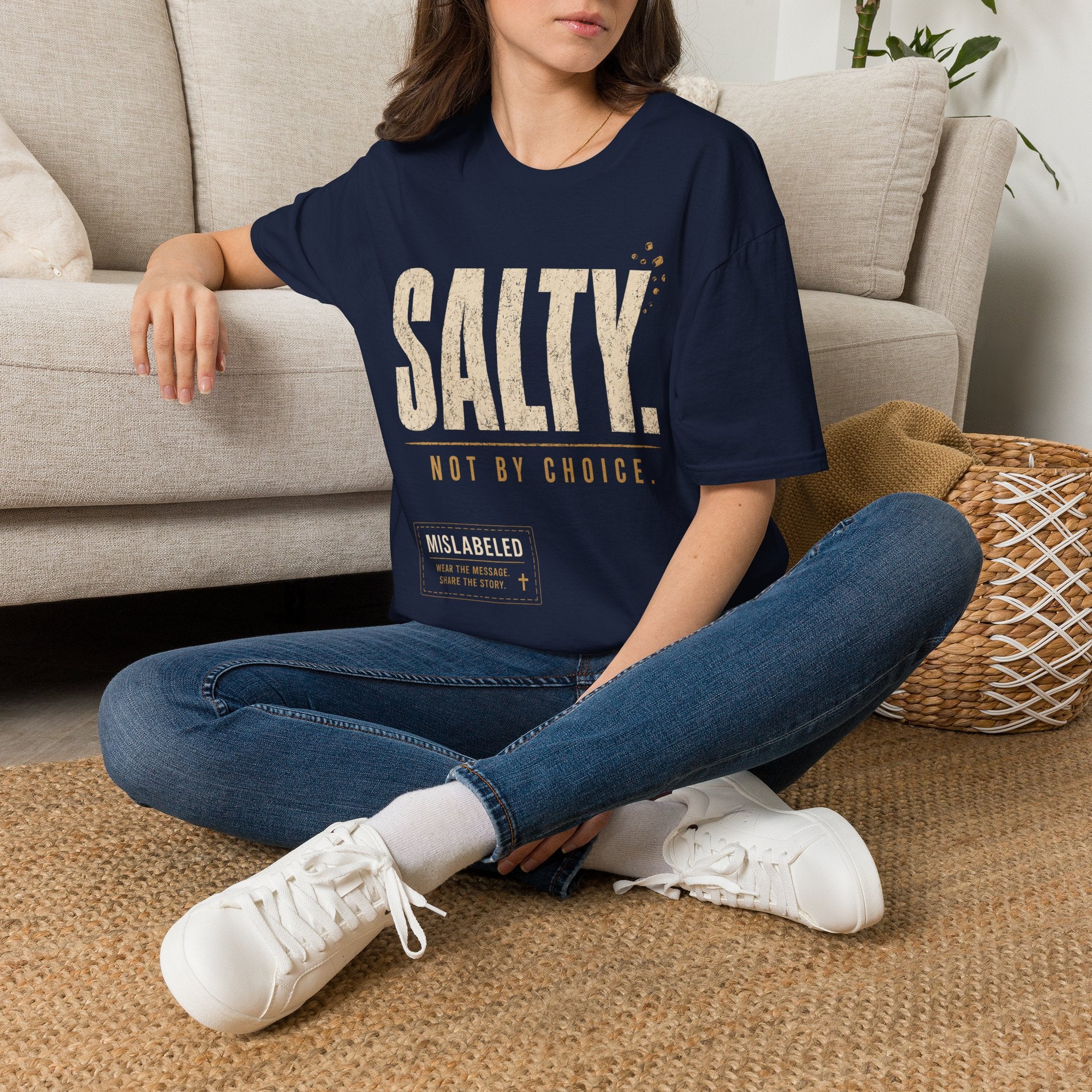 Salty. Not By Choice. Vintage Graphic T‑Shirt