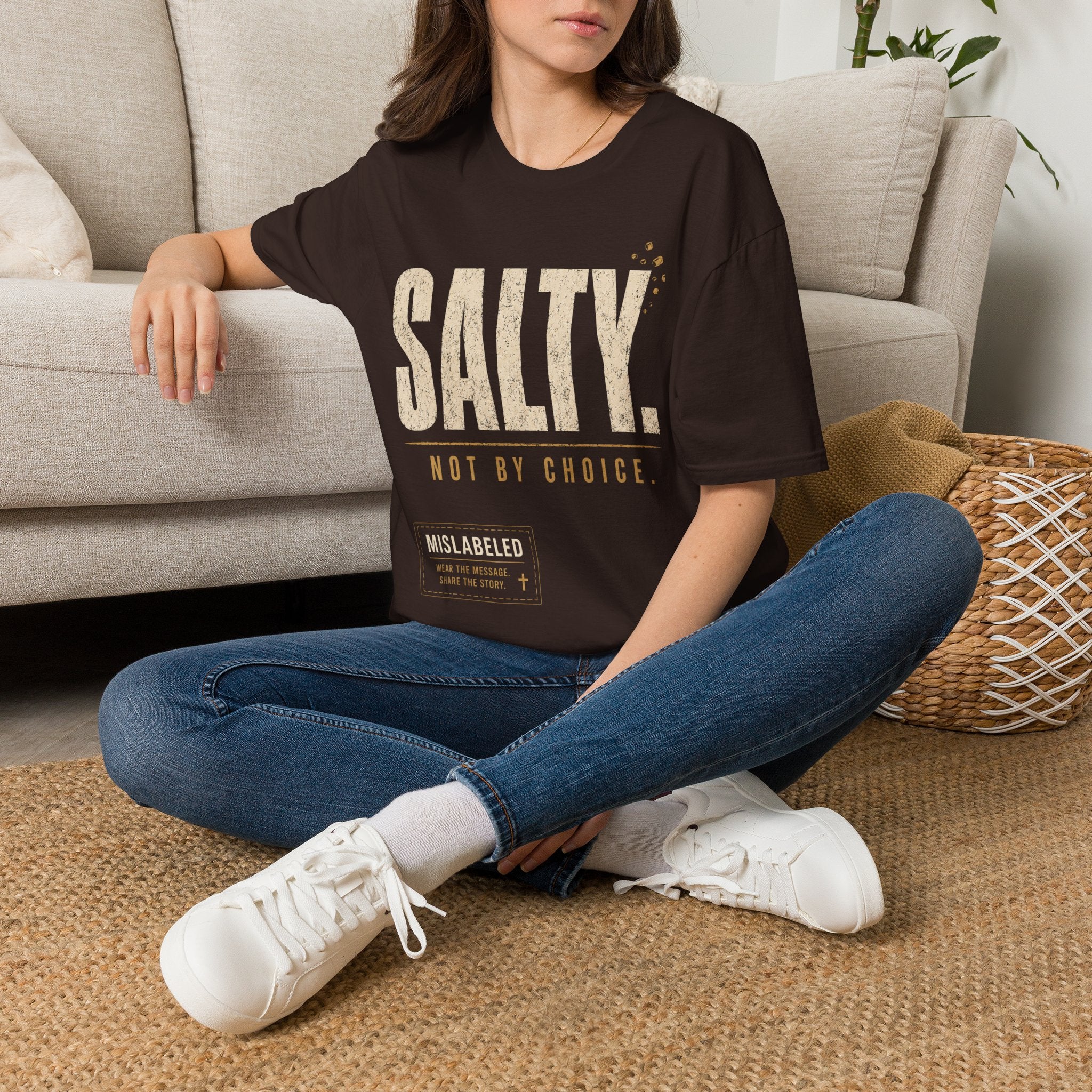 Salty. Not By Choice. Vintage Graphic T‑Shirt