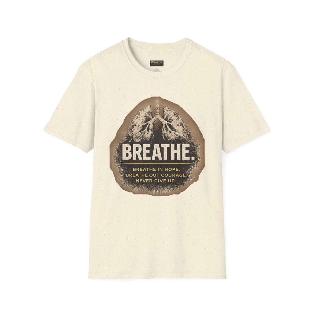 Breathe Lungs Graphic T‑Shirt — Inspirational Respiratory Awareness Tee