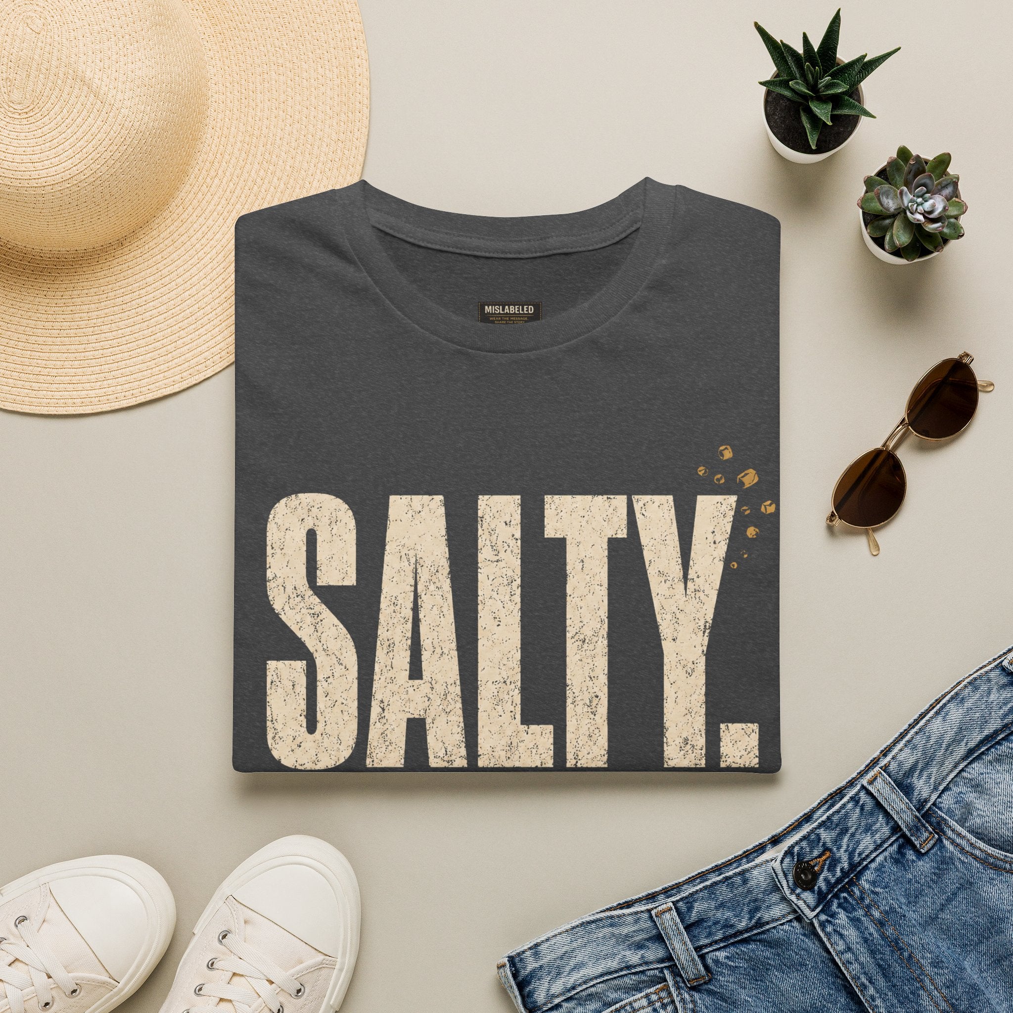 Salty. Not By Choice. Vintage Graphic T‑Shirt