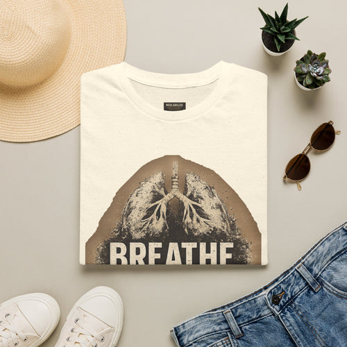 Breathe Lungs Graphic T‑Shirt — Inspirational Respiratory Awareness Tee