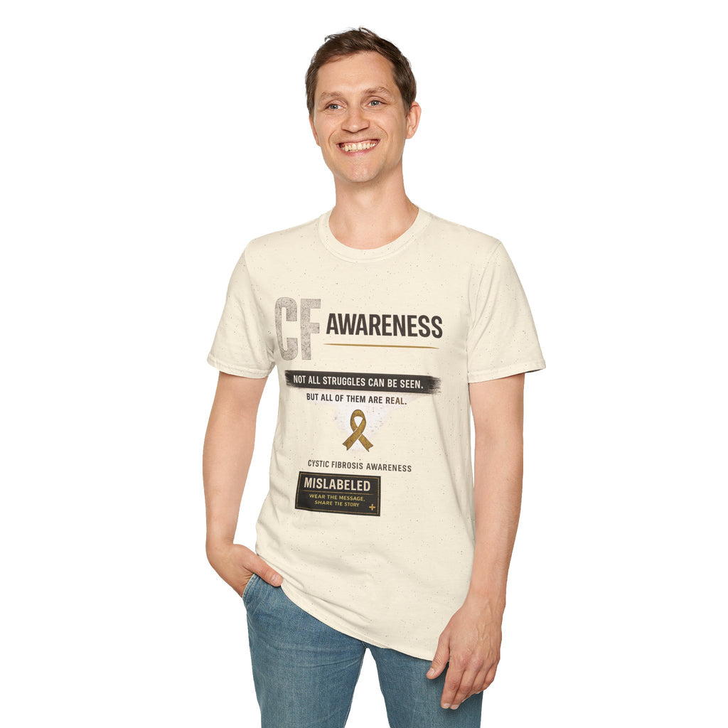 CF Awareness T-Shirt — Cystic Fibrosis Support Tee with "Not All Struggles Can Be Seen" Message