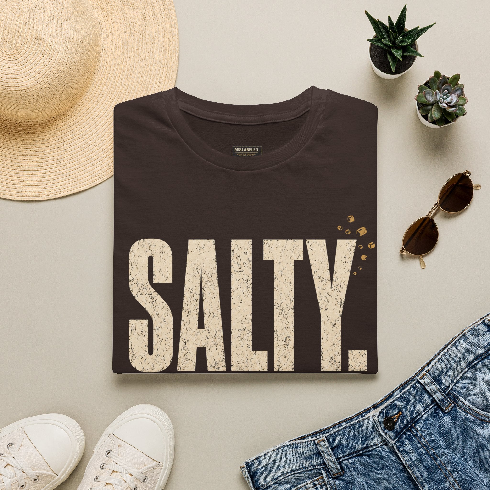 Salty. Not By Choice. Vintage Graphic T‑Shirt