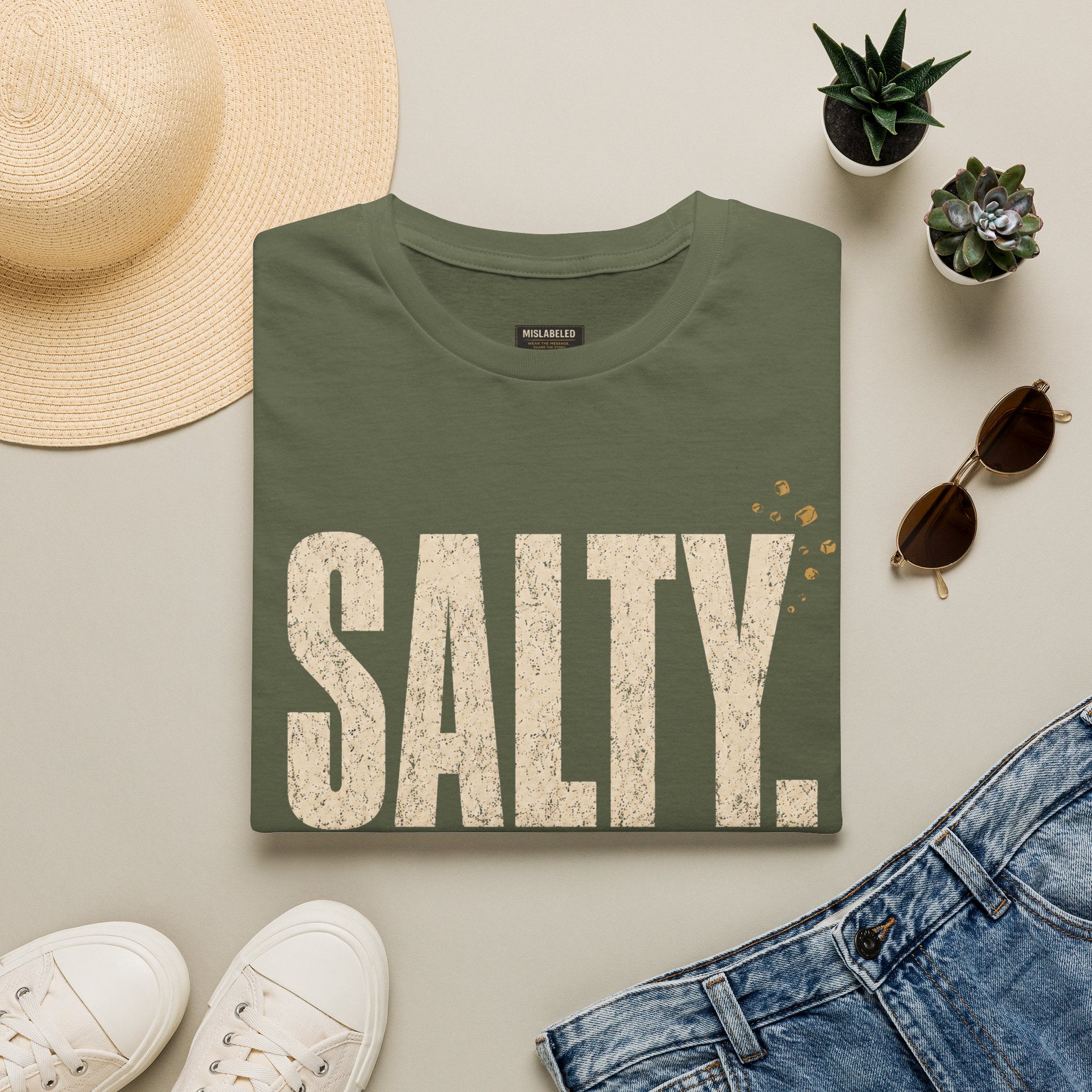 Salty. Not By Choice. Vintage Graphic T‑Shirt