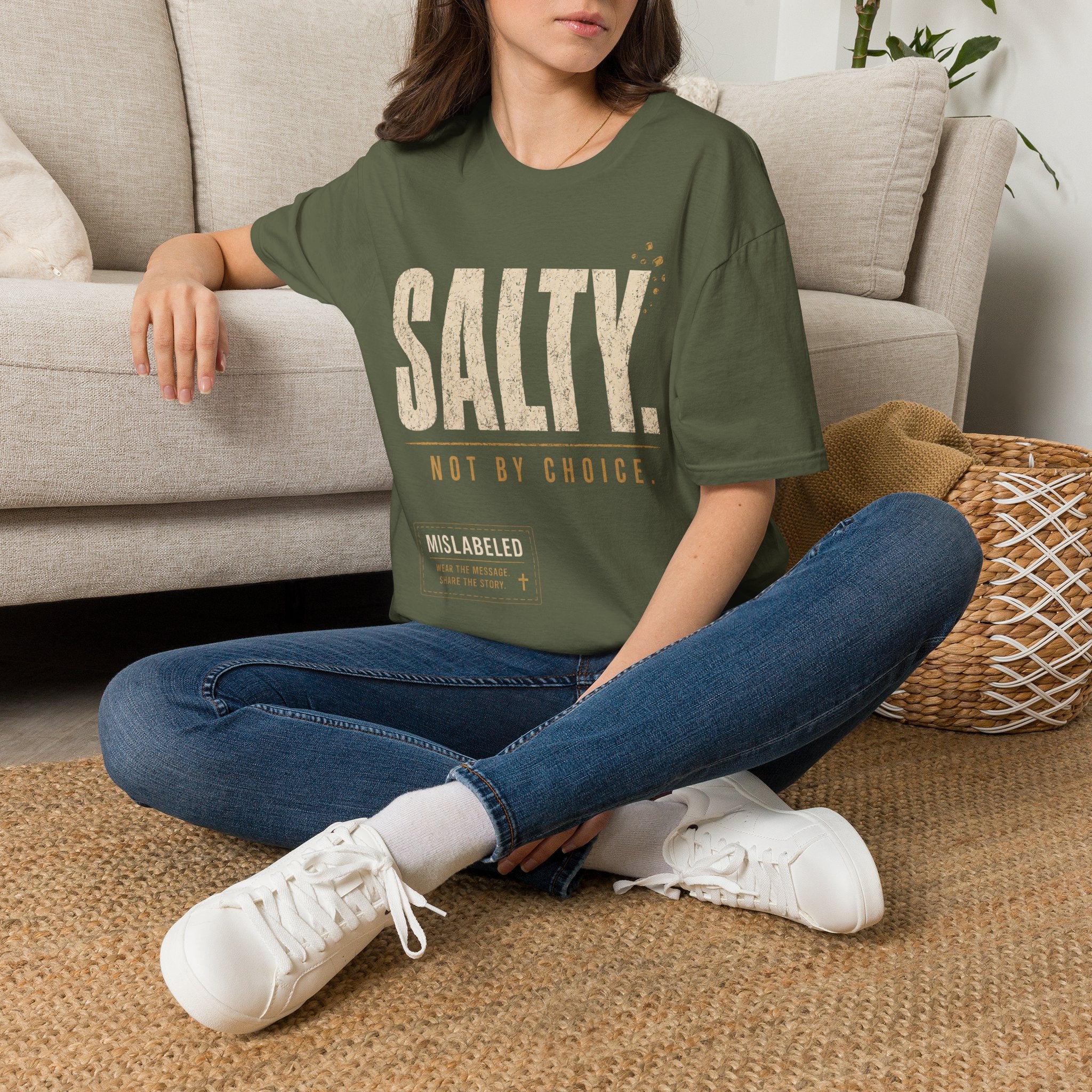 Salty. Not By Choice. Vintage Graphic T‑Shirt